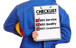 Facilities manager using 10-point checklist to evaluate total facilities management UK provide